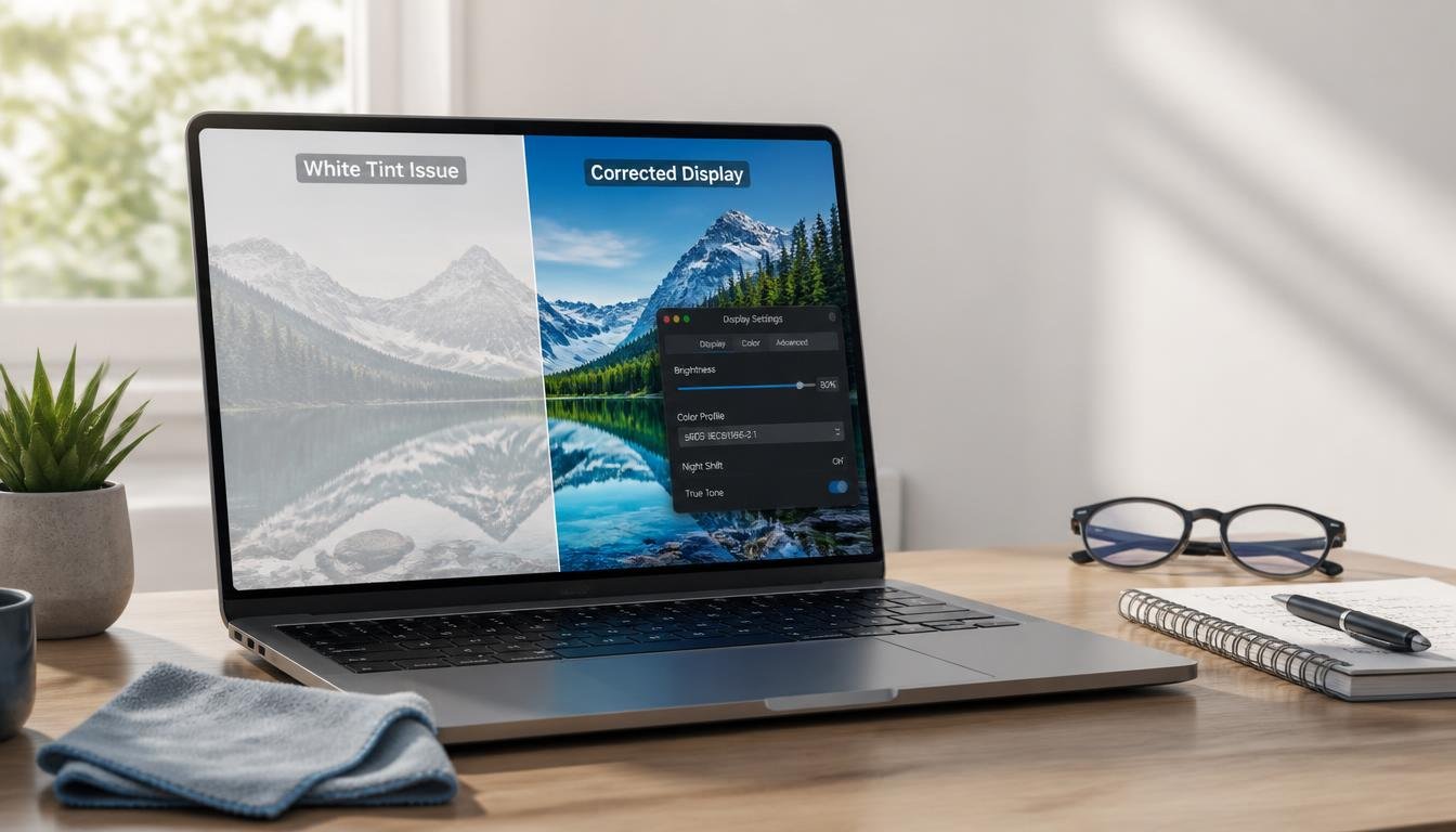 MacBook Screen White Tint: Causes, Fixes & Prevention